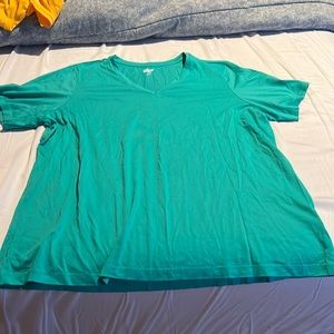 Lands End Relaxed Fit Supima Cotton V-neck Short Sleeve Tee. Size 1x.